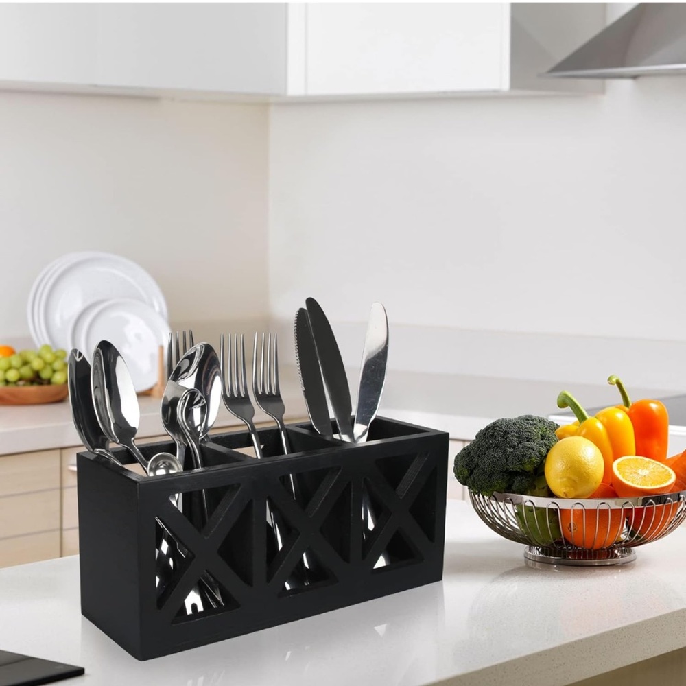 Wooden Silverware Holder